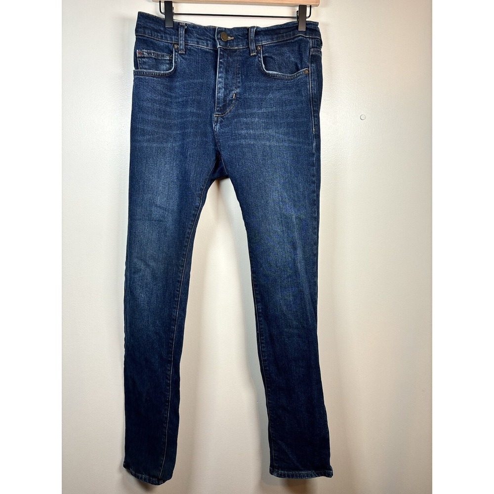 Marine‎ Layer Jeans Mens Size 33x34 Original Slim Fit Dark Wash Denim